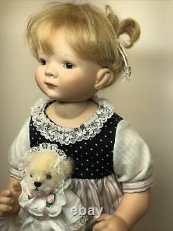 11 Artist Doll Porcelain & Cloth Marie By Gaby Scholtz #125 Sweet Blond Girl #L