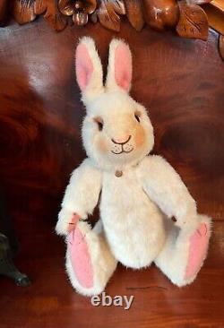 16 Jointed Bunny Rabbit by PENNY NOBLE, artist OOAK HANDMADE ORIGINAL mohair