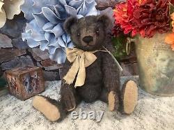 16 New Black Mohair Teddy Bear'tucker' By Artist Deb Beardsley Beardsley Bears