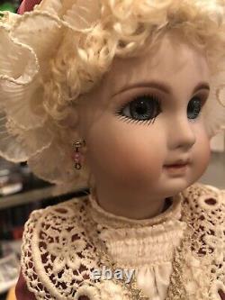 1985 14 1/2 JUMEAU French Bisque Head Doll by Doll artist Lynda and Alan Marx