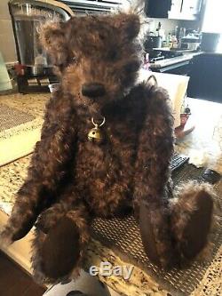 20 Brown Curly mohair one of a kind artist teddy bears By Lori Anne Baker