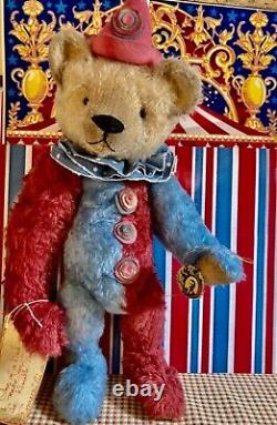 20 Ooak 2021 Gorgeous, Large Harlequin Teddy Bear Clown By Beardsley Bears