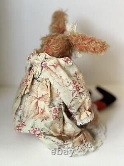 2004 OOAK Signed Cindy McGuire Mohair Rabbit WithCloth Body