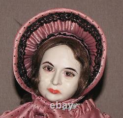 22 Mary Todd Lincoln Wax over Porcelain Doll NIADA Artist Faith Wick 1974 RARE