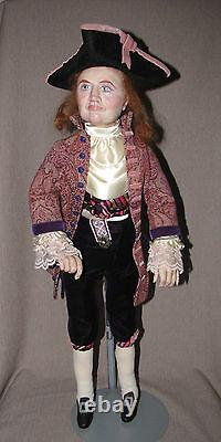 24 Thomas Jefferson Doll Wax over Polyform Artist Faith Wick 1976 NIADA RARE