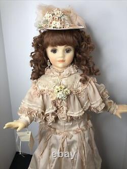 28 Artist Wax Doll Beatrice Limited 8/85 By Brenda Burke Handmade Dress Girl