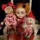 3 Lulu Lancaster Ooak Art Dolls One Of A Kind Handmade Nutmeg Christmas Elf