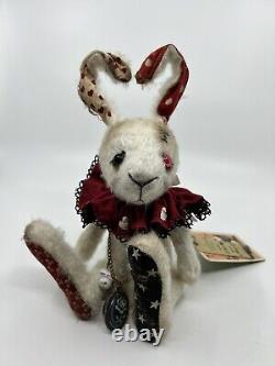 ACuriousWhim Artist Mohair 14 Rabbit Alice in Wonderland Handmade Goth OOAK