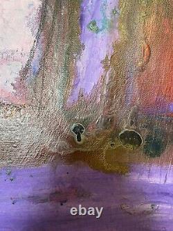 Abstract Acrylic Painting Signed By Artist