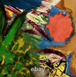 Abstract original painting Oil/acrylic signed by artist Josue Munoz OOAK