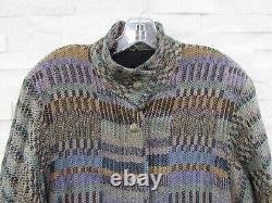 Adriane Nicolaisen Fiber Art Handwoven Webworks Art-to-Wear Jacket OOAK 14 44''B