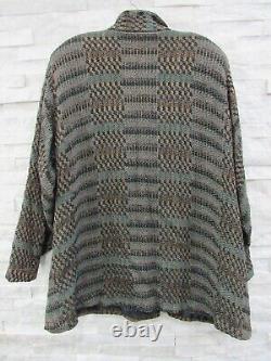 Adriane Nicolaisen Fiber Art Handwoven Webworks Art-to-Wear Jacket OOAK 14 44''B