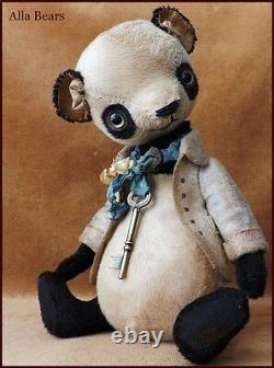 Alla Bears artist Old Antique Vintage Panda Teddy bear doll toy home decor fun