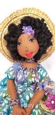 Amethyst no. 350 African American handmade ooak cloth doll