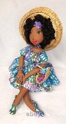 Amethyst no. 350 African American handmade ooak cloth doll
