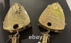 Ann Allen Artist! OOAK 14K Vermeil Over 925 Sterling handmade Earrings