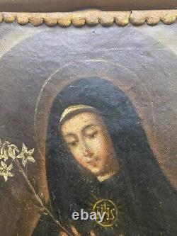 Anonymous Spanish artist (18th century) Madonna of the Lilies oil painting