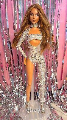 Articulated JLO Jeniffer Lopez OOAK Handmade Repainted Doll. Barbie to JLO