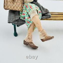 Artisan MARCIA BACKSTROM Old Street Bird Lady Doll Dollhouse Miniature RARE