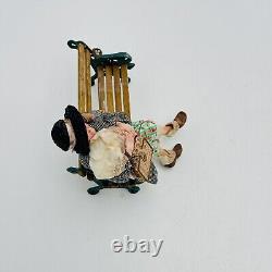 Artisan MARCIA BACKSTROM Old Street Bird Lady Doll Dollhouse Miniature RARE