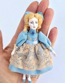 Artisan Vintage Style OOAK Classic Doll Artist Offering Dollhouse Miniature 112