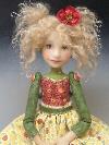Artist Doll Blond Hair Freckles Red Shoes Ooak