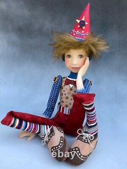 Artist Doll Boy By Dianne Adam Ash Blond Hair Freckles Wing Tip Shoes OOAK