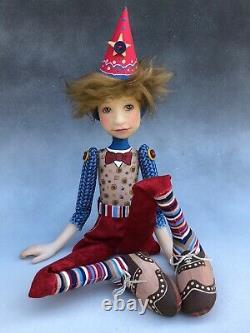 Artist Doll Boy By Dianne Adam Ash Blond Hair Freckles Wing Tip Shoes OOAK