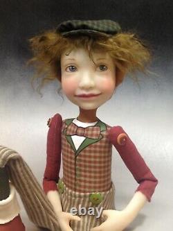 Artist Doll Boy By Dianne Adam Brown Hair Big Shoes OOAK
