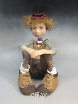 Artist Doll Boy Red Hair Freckles Wing Tip Shoes OOAK