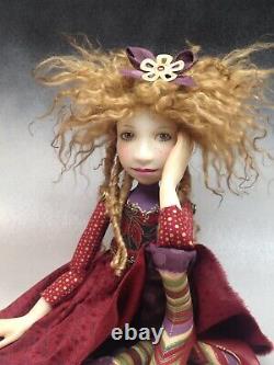 Artist Doll By Dianne Adam Blond Hair Dreads Freckles Red Shoes OOAK