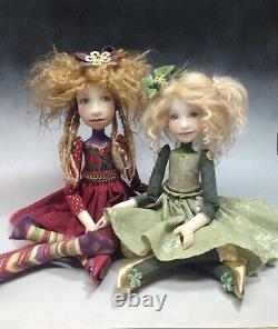 Artist Doll By Dianne Adam Blond Hair Dreads Freckles Red Shoes OOAK
