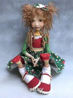 Artist Doll By Dianne Adam Blond Hair Freckles Big Shoes OOAK