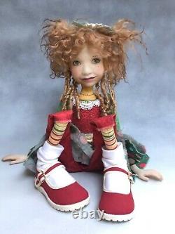 Artist Doll By Dianne Adam Blond Hair Freckles Big Shoes OOAK