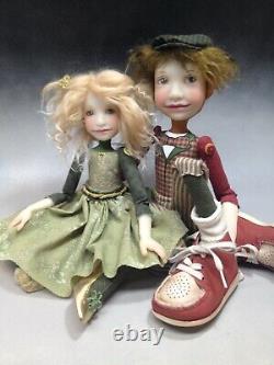 Artist Doll By Dianne Adam Blond Hair Freckles Gold Shoes OOAK