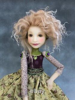 Artist Doll By Dianne Adam Blond Hair Ruffel Skirt OOAK