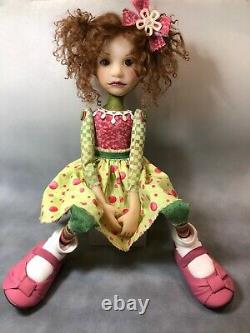 Artist Doll By Dianne Adam Brown Hair Freckles Big Shoes OOAK