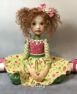 Artist Doll By Dianne Adam Brown Hair Freckles Big Shoes OOAK
