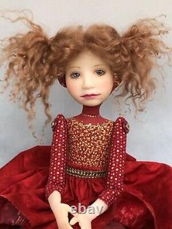 Artist Doll By Dianne Adam Brown Hair Freckles Gold Shoes OOAK