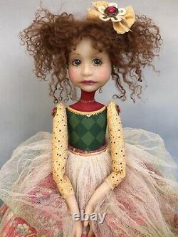 Artist Doll By Dianne Adam Brown Hair Freckles Red Shoes OOAK