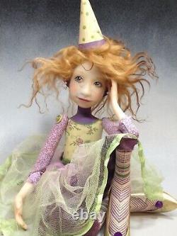 Artist Doll By Dianne Adam Clown Red Hair Freckles Gold Shoes OOAK