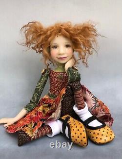 Artist Doll By Dianne Adam Red Hair Freckles Big Shoes OOAK