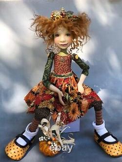 Artist Doll By Dianne Adam Red Hair Freckles Big Shoes OOAK