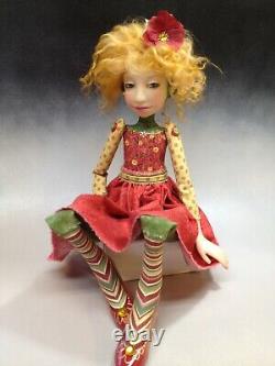 Artist Doll By Dianne Adam Red Hair Freckles Red Shoes OOAK