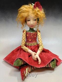 Artist Doll By Dianne Adam Red Hair Freckles Red Shoes OOAK