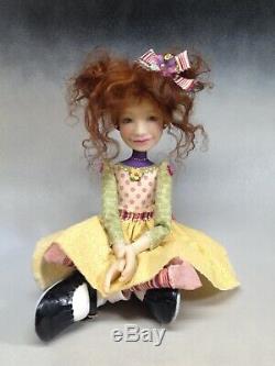 Artist Doll Dark Auburn Hair Big Shoes OOAK