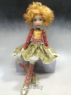 Artist Doll Golden Red Hair Gold Shoes OOAK