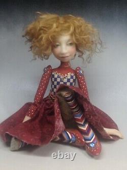 Artist Doll Queen Auburn Hair Red Shoes OOAK