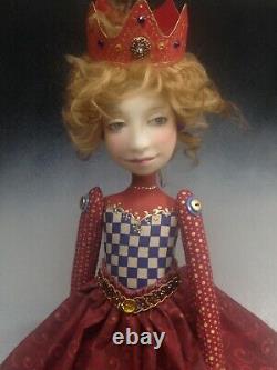 Artist Doll Queen Auburn Hair Red Shoes OOAK