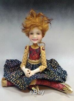 Artist Doll Red Hair Freckles Gold Shoes OOAK